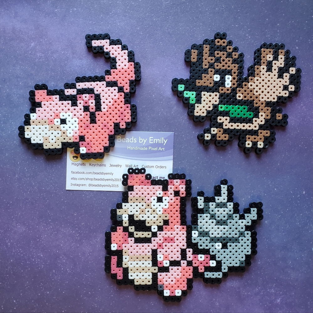 Slowpoke Slowbro Farfetchd Magnets - Handmade Pokemon Home Decor - Game Room